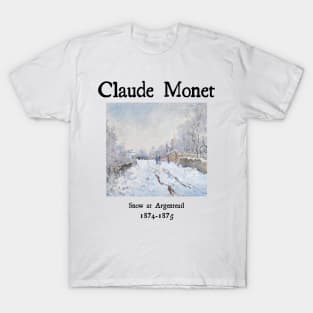 Snow at Argenteuil by Claude Monet T-Shirt